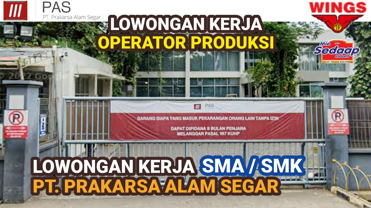 INFO LOKER PT PAS ( WINGS FOOD ) LULUSAN SMA/SMK/SARJANA TAPOS,DEPOK ...